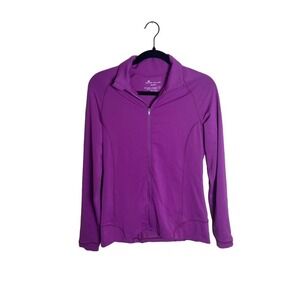 Peter Millar Top Size S Full Zip Long Sleeve Pockets Athletic SPF Purple